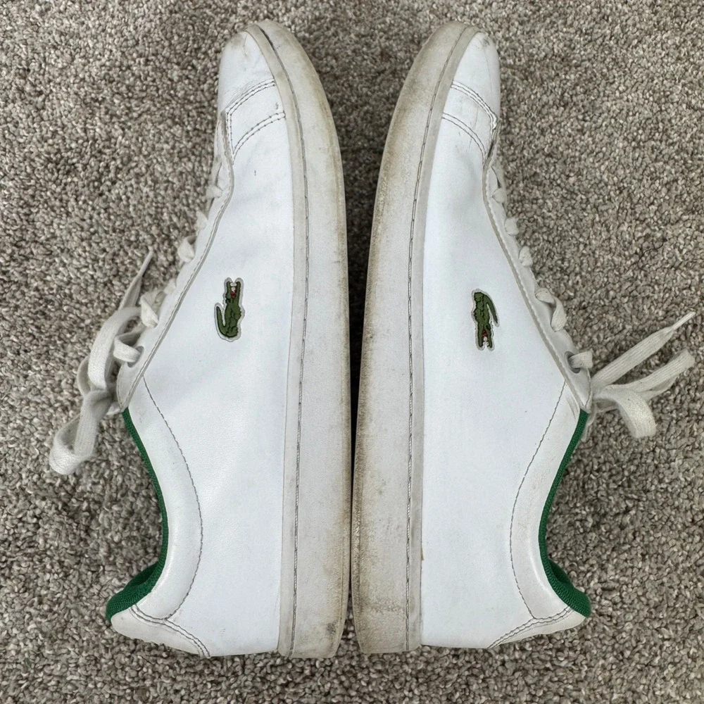 Lacoste Hydez 119 1 P SMA White Green Leather Sneakers Mens 9 737SMA0052082